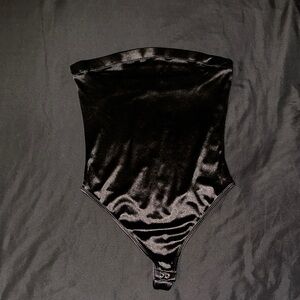Black Satin Bodysuit